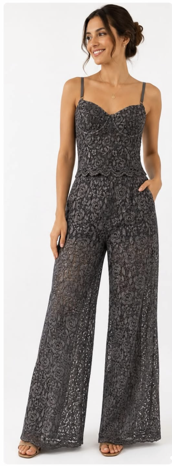 Leblog Conjunto de Renda com Forro 