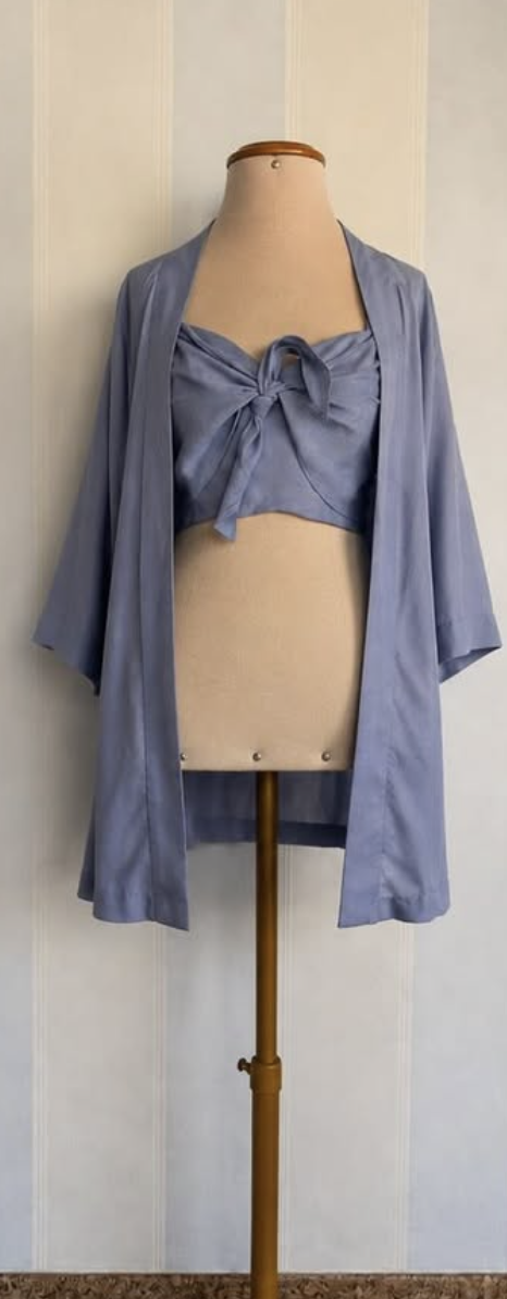 Jean Darrot Conjunto Kimono e Top de Viscose