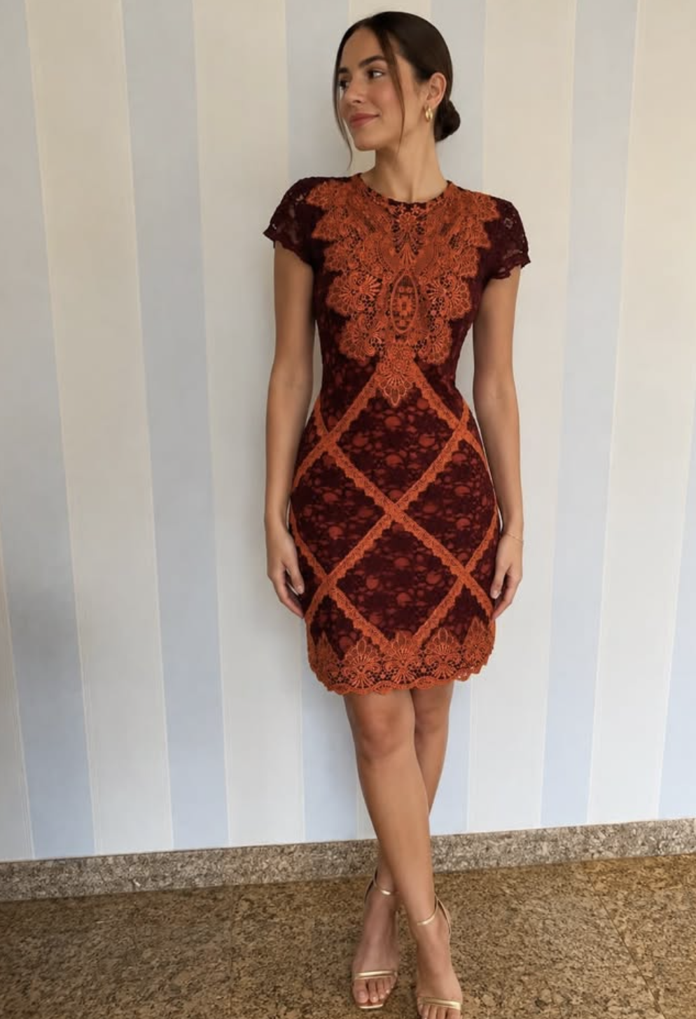 Anne Fernandes Vestido de Renda 
